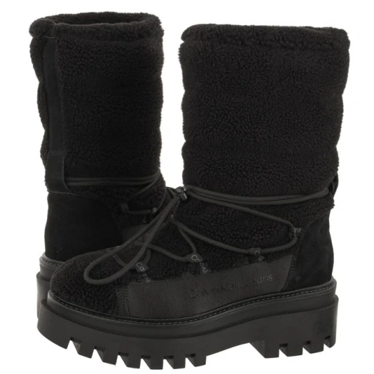Zdjęcie produktu Śniegowce Flatform Snow Boot Sherpa Wn Triple Black YW0YW01195 0GT (CK410-a) Calvin Klein