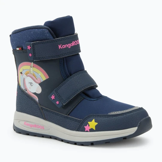 Zdjęcie produktu Śniegowce juniorskie KangaROOS K-PE Candela V RTX SL dk navy / daisy pink Granatowy