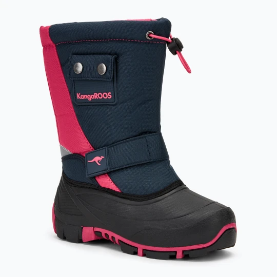 Zdjęcie produktu Śniegowce juniorskie KangaROOS Kanga-Bean II dk navy / daisy pink Granatowy