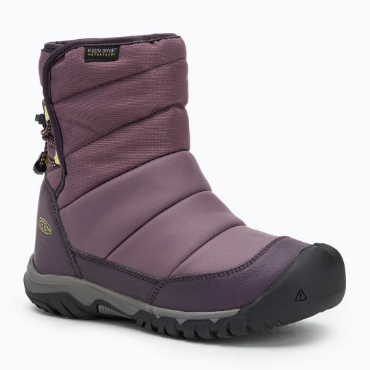 Zdjęcie produktu Śniegowce juniorskie KEEN Puffrider WP black plum/daiquiri green Fioletowy