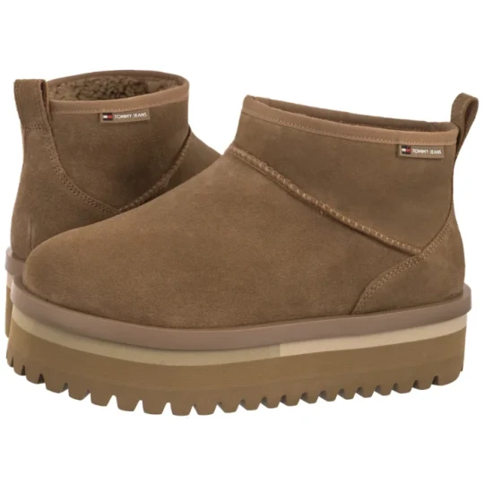 Zdjęcie produktu Śniegowce TJW Flatform Snow Boot Suede Bronze Twist EN0EN02841 RBH (TH1401-a) Tommy Hilfiger