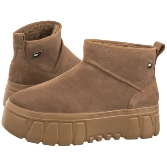 Zdjęcie produktu Śniegowce Tjw Suede Platform Boots WL Warm Khaki EN0EN03158 GWI (TH1530-b) Tommy Hilfiger