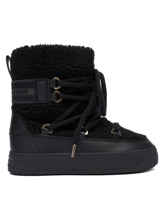 Zdjęcie produktu Śniegowce Tommy Hilfiger Faux Shearling Snowboot FW0FW08788 Czarny