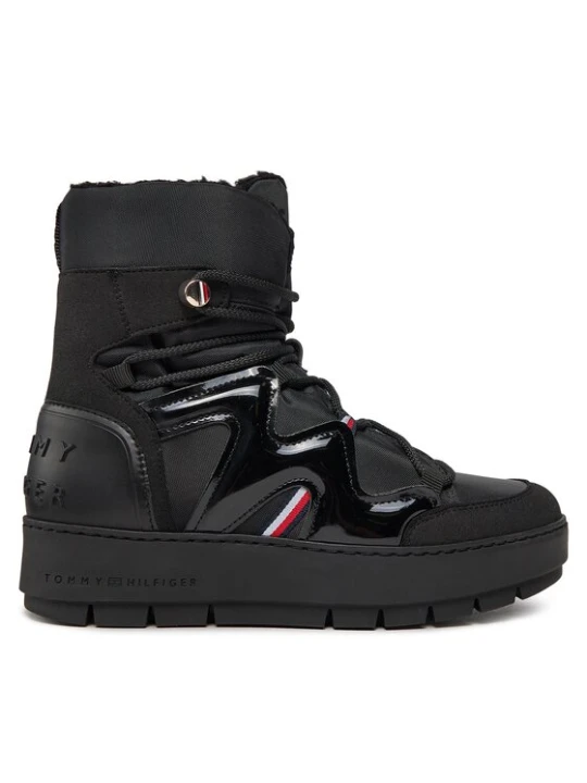 Zdjęcie produktu Śniegowce Tommy Hilfiger Patent Snowboot FW0FW07852 Czarny