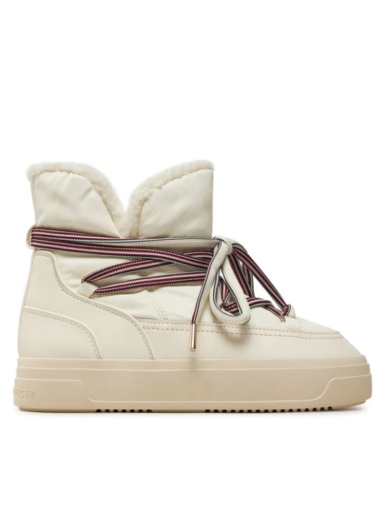 Zdjęcie produktu Śniegowce Tommy Hilfiger Snowboot Monogram Faux Fur FW0FW08389 Beżowy
