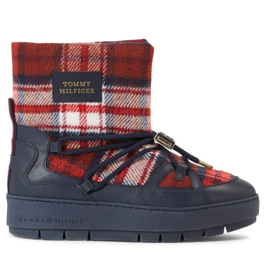 Zdjęcie produktu Śniegowce Tommy Hilfiger Tartan Snowboot FW0FW07612 Niebieski