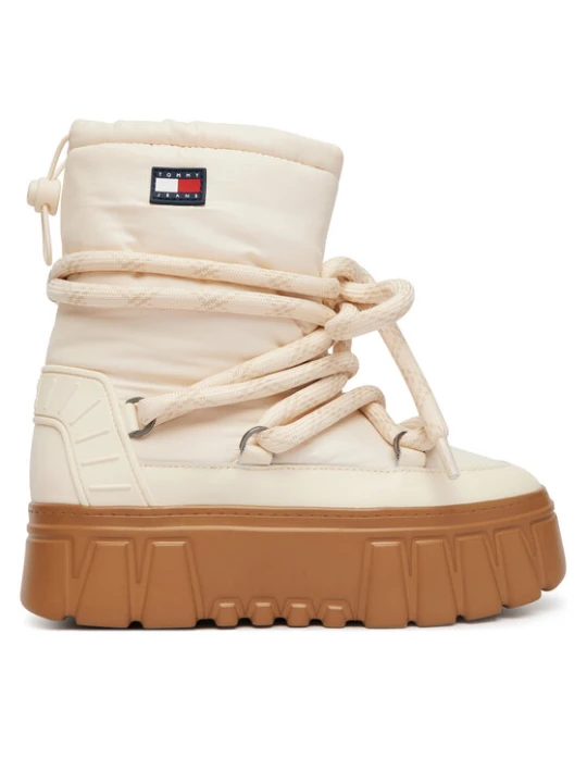 Zdjęcie produktu Śniegowce Tommy Jeans Tjw Platform Nylon Snowboot Wl EN0EN03163 Kremowy