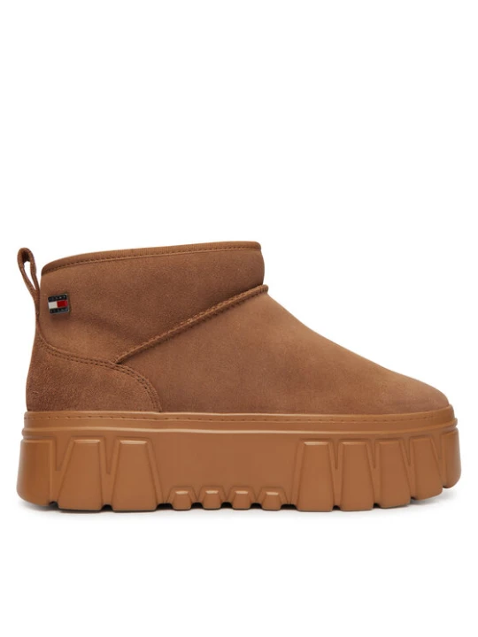 Zdjęcie produktu Śniegowce Tommy Jeans Tjw Suede Platform Boots Wl EN0EN03158 Brązowy jasny