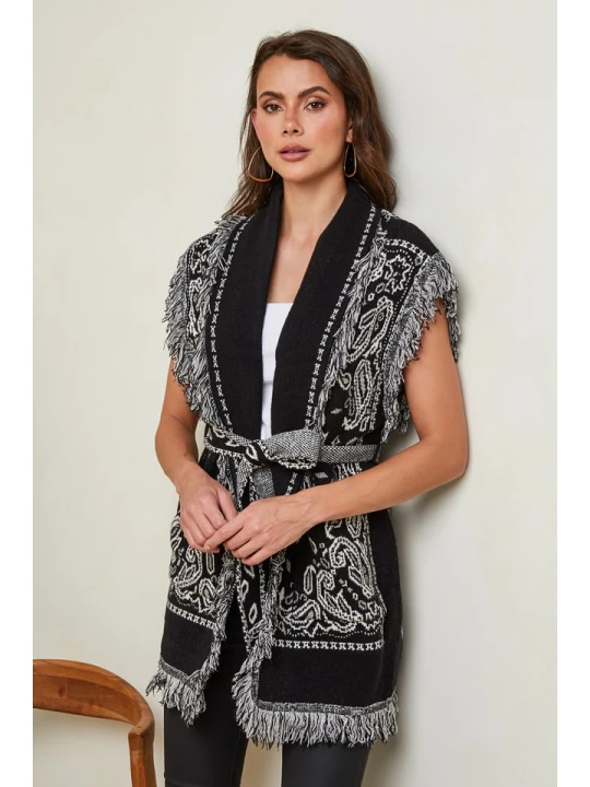 Zdjęcie produktu So Cachemire Kardigan "Albertirsa" w kolorze czarnym rozmiar: XL