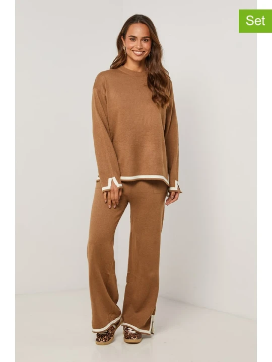 Zdjęcie produktu Soft Cashmere 2-częściowy zestaw w kolorze karmelowym rozmiar: 36/38