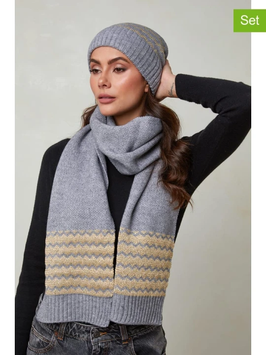Zdjęcie produktu Soft Cashmere 2-częściowy zestaw w kolorze szarym rozmiar: onesize