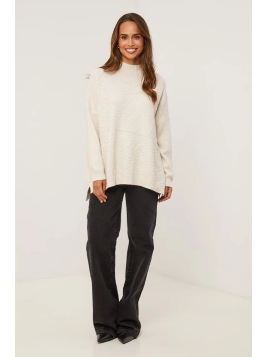 Zdjęcie produktu Soft Cashmere Golf w kolorze beżowym rozmiar: 38 / 40