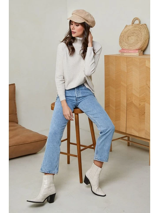 Zdjęcie produktu Soft Cashmere Golf w kolorze beżowym rozmiar: 38 / 40
