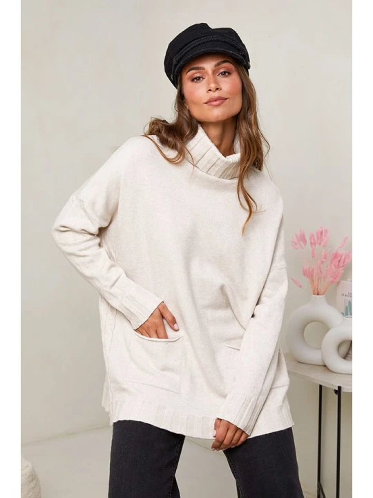 Zdjęcie produktu Soft Cashmere Golf w kolorze kremowym rozmiar: 38 / 40