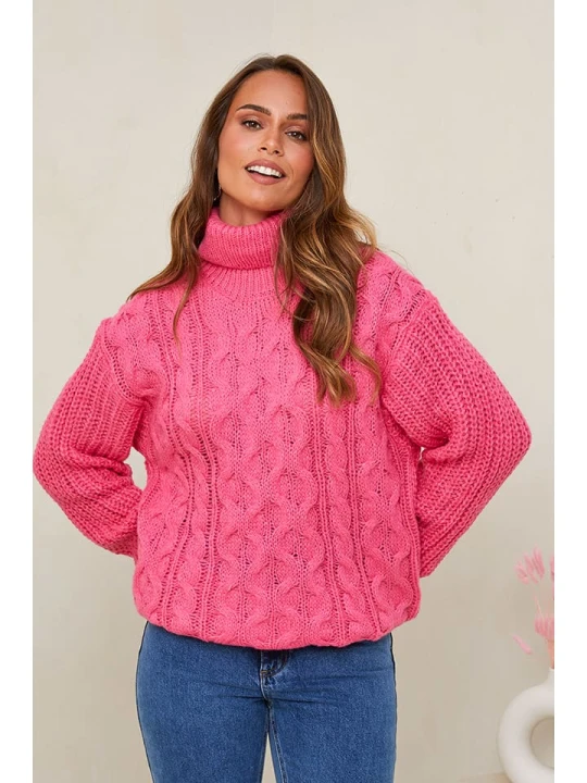 Zdjęcie produktu Soft Cashmere Golf w kolorze różowym rozmiar: 34 / 36