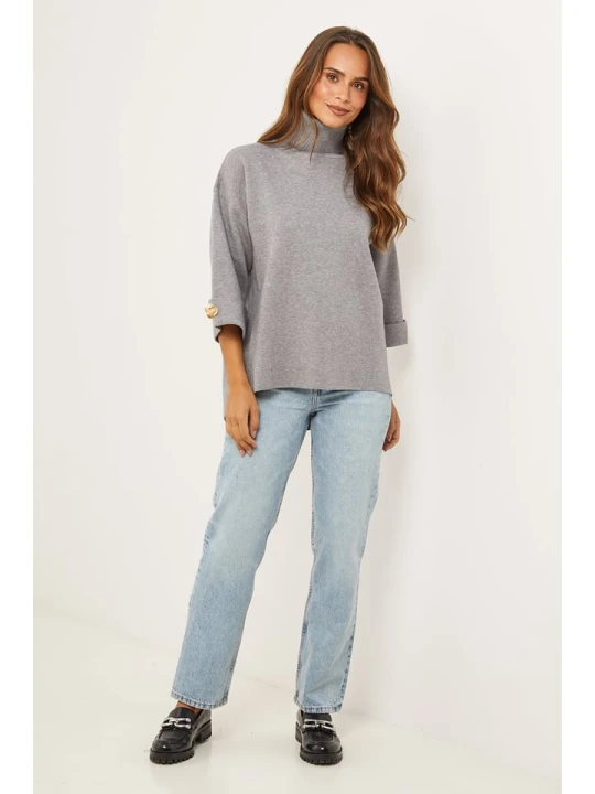 Zdjęcie produktu Soft Cashmere Golf w kolorze szarym rozmiar: 38 / 40