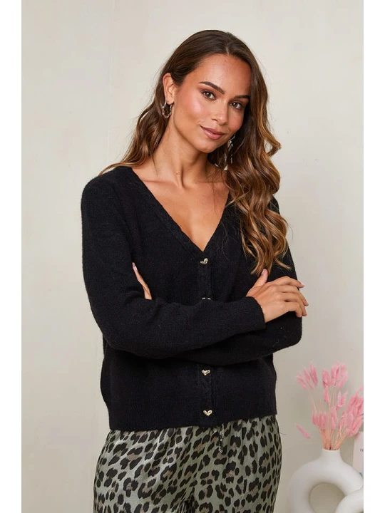 Zdjęcie produktu Soft Cashmere Kardigan w kolorze czarnym rozmiar: 34/36