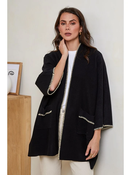 Zdjęcie produktu Soft Cashmere Kardigan w kolorze czarnym rozmiar: 38 / 40
