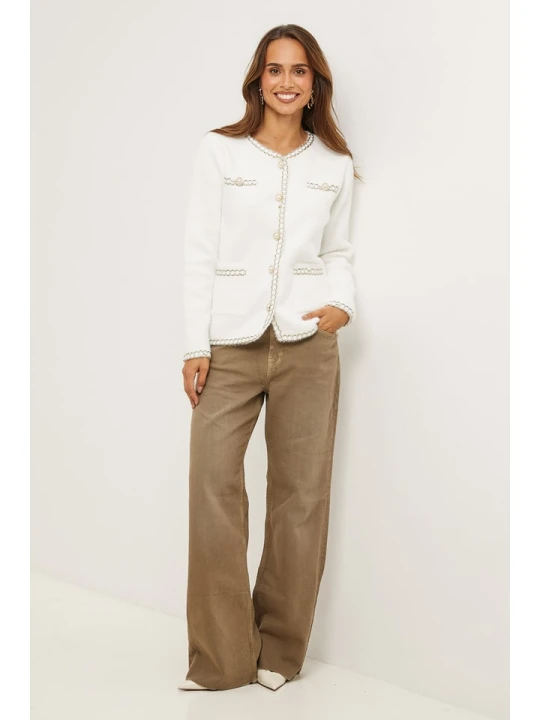 Zdjęcie produktu Soft Cashmere Kurtka przejściowa w kolorze białym rozmiar: 40/42