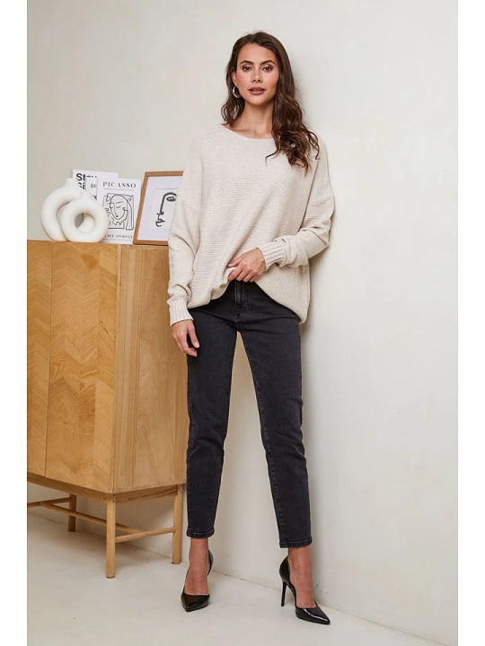 Zdjęcie produktu Soft Cashmere Sweter w kolorze beżowym rozmiar: 34 / 36