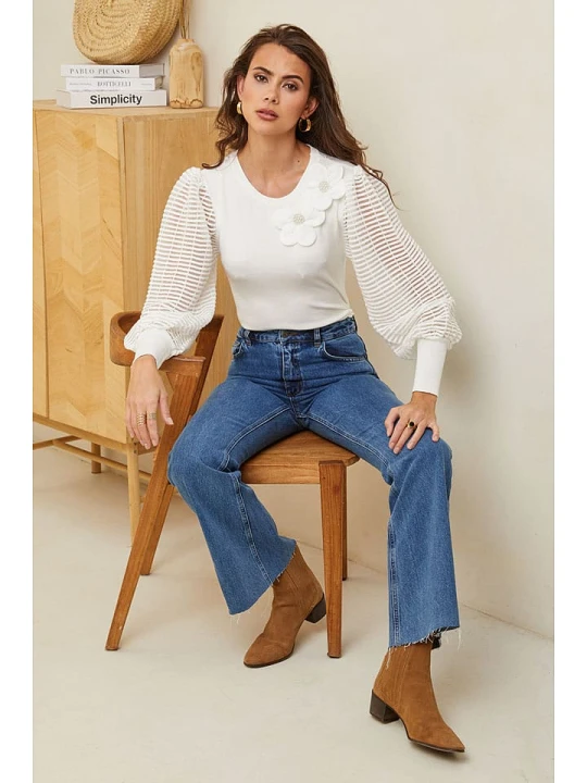 Zdjęcie produktu Soft Cashmere Sweter w kolorze białym rozmiar: 34/36