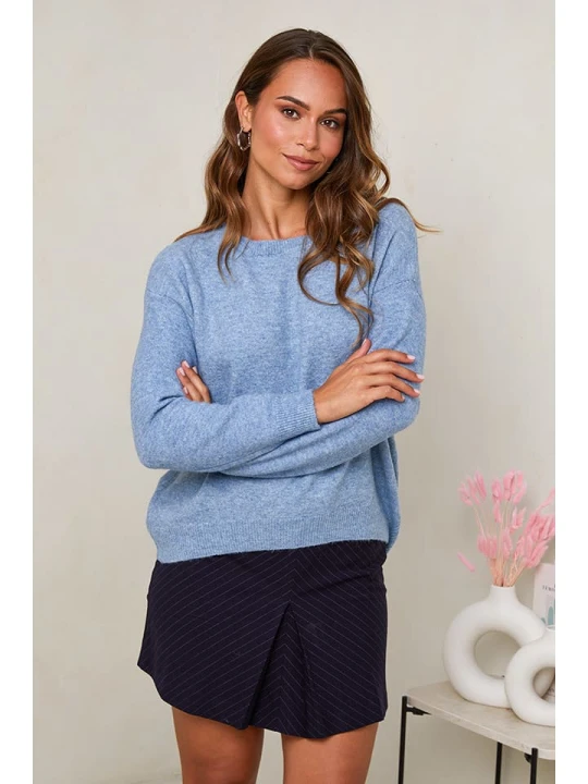 Zdjęcie produktu Soft Cashmere Sweter w kolorze błękitnym rozmiar: 34/36