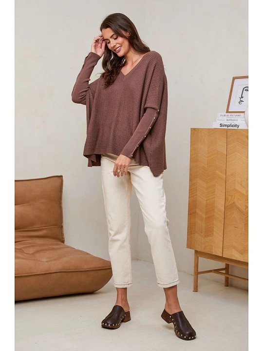 Zdjęcie produktu Soft Cashmere Sweter w kolorze brązowym rozmiar: 34/36