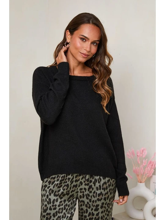 Zdjęcie produktu Soft Cashmere Sweter w kolorze czarnym rozmiar: 38 / 40