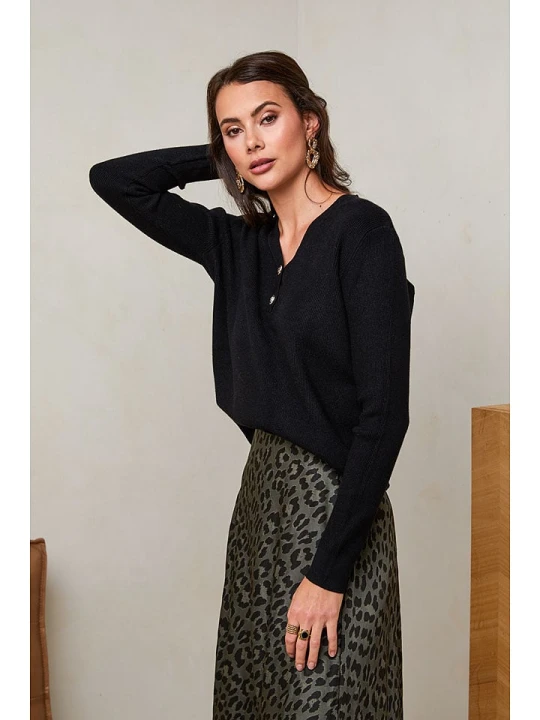 Zdjęcie produktu Soft Cashmere Sweter w kolorze czarnym rozmiar: 34/36