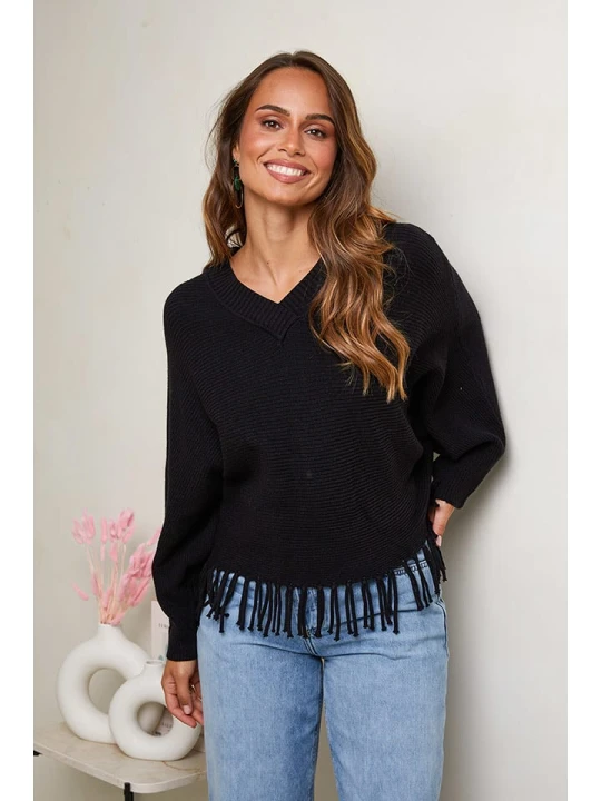 Zdjęcie produktu Soft Cashmere Sweter w kolorze czarnym rozmiar: 34 / 36