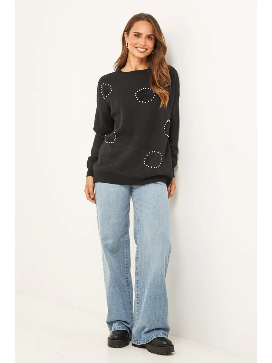 Zdjęcie produktu Soft Cashmere Sweter w kolorze czarnym rozmiar: 38 / 40
