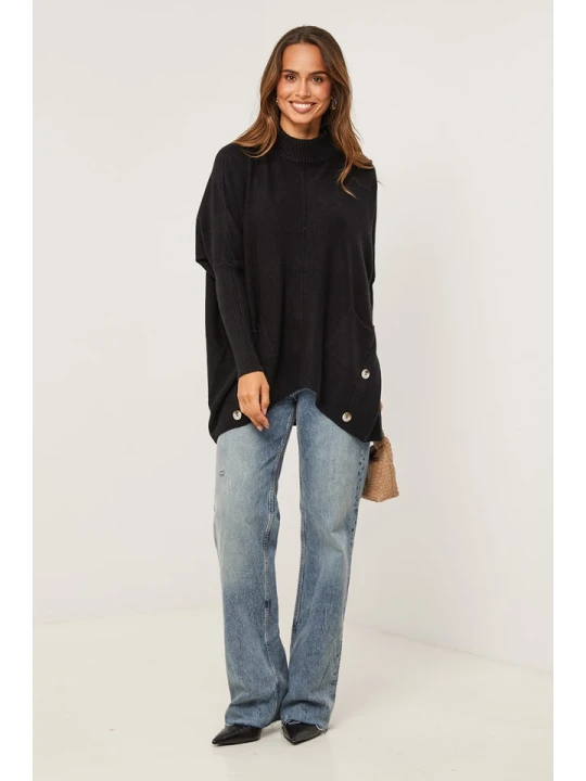 Zdjęcie produktu Soft Cashmere Sweter w kolorze czarnym rozmiar: 38 / 40