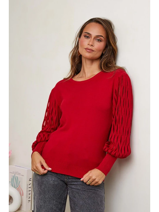 Zdjęcie produktu Soft Cashmere Sweter w kolorze czerwonym rozmiar: 38 / 40