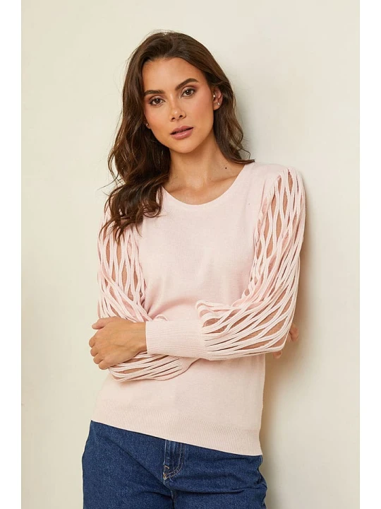 Zdjęcie produktu Soft Cashmere Sweter w kolorze jasnoróżowym rozmiar: 34/36
