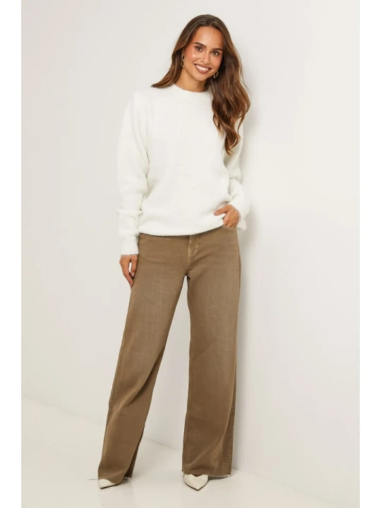 Zdjęcie produktu Soft Cashmere Sweter w kolorze kremowym rozmiar: 40/42