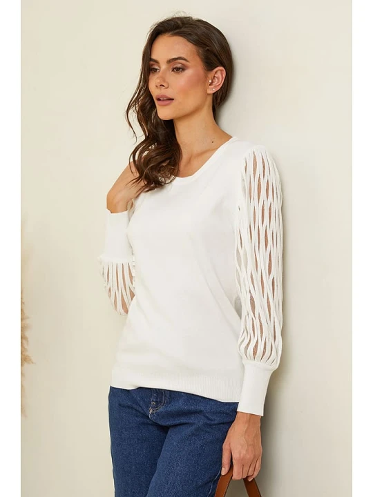 Zdjęcie produktu Soft Cashmere Sweter w kolorze kremowym rozmiar: 38/40