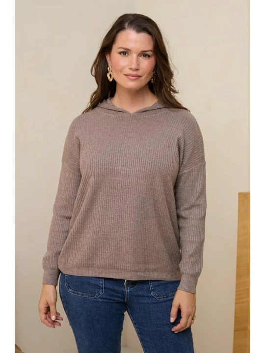 Zdjęcie produktu Soft Cashmere Sweter w kolorze szarobrązowym rozmiar: 34 / 36