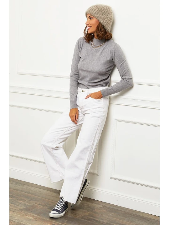 Zdjęcie produktu Soft Cashmere Sweter w kolorze szarym rozmiar: 38/40