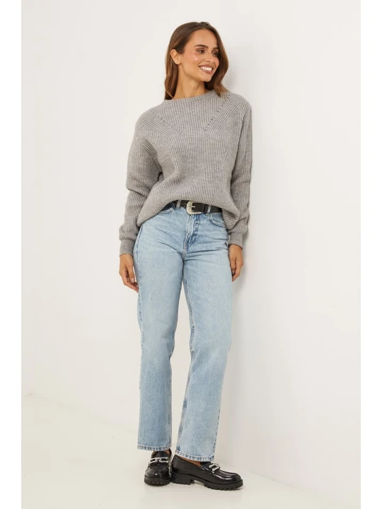 Zdjęcie produktu Soft Cashmere Sweter w kolorze szarym rozmiar: 38 / 40