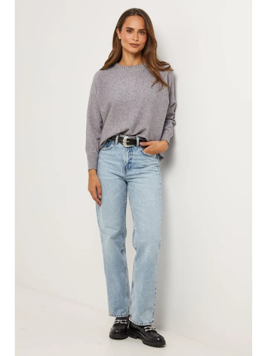 Zdjęcie produktu Soft Cashmere Sweter w kolorze szarym rozmiar: 38 / 40