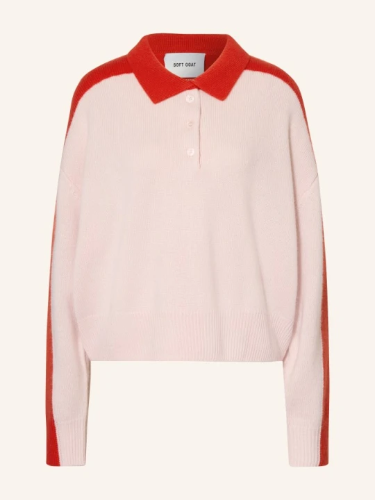 Zdjęcie produktu Soft Goat Dzianinowa Koszulka Polo Z Kaszmiru rosa