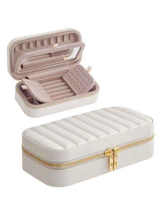 Zdjęcie produktu Songmics Szkatułka w kolorze białym na biżuterię - 20, 5 x 6 x 10, 5 cm rozmiar: onesize