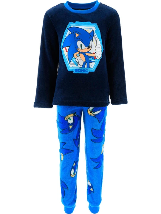 Zdjęcie produktu Sonic Piżama "Sonic Modern" w kolorze czarno-niebieskim rozmiar: 104
