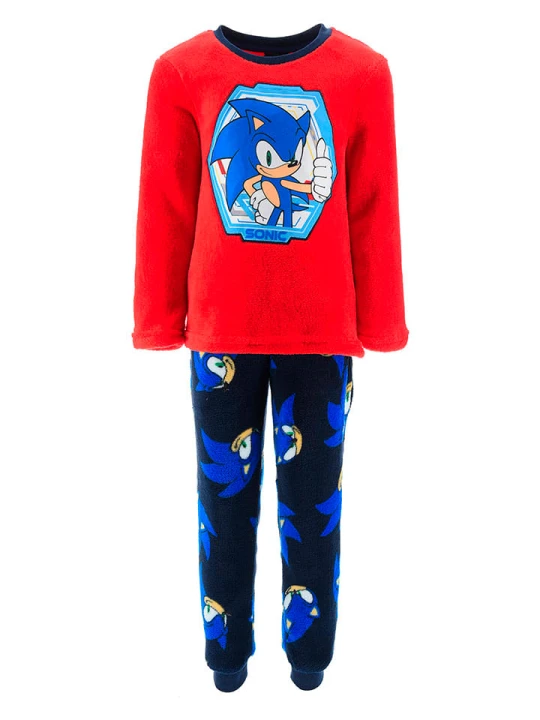 Zdjęcie produktu Sonic Piżama "Sonic Modern" w kolorze czerwono-granatowym rozmiar: 98