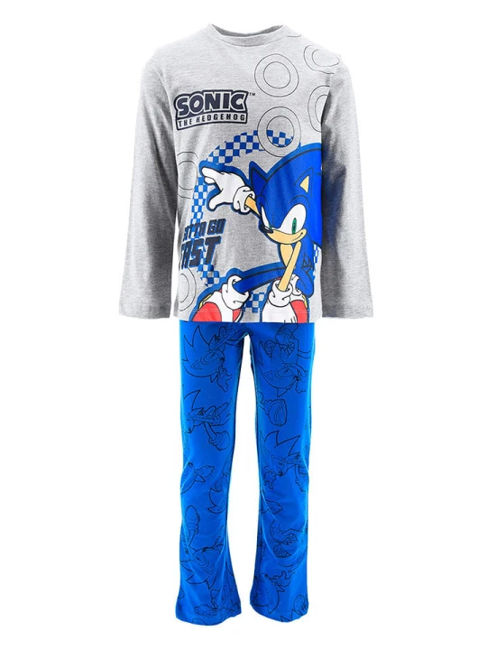 Zdjęcie produktu Sonic Piżama "Sonic" w kolorze szaro-niebieskim rozmiar: 104