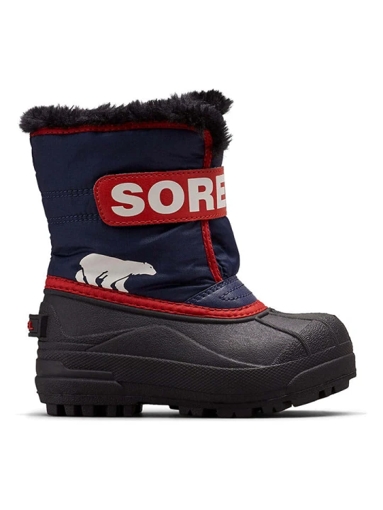 Zdjęcie produktu Sorel Botki zimowe "Snow Commander" w kolorze czarno-czerwonym rozmiar: 27