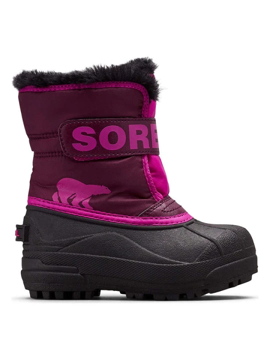 Zdjęcie produktu Sorel Botki zimowe "Snow Commander" w kolorze fioletowo-różowym rozmiar: 29