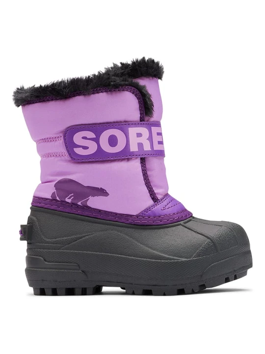 Zdjęcie produktu Sorel Kozaki zimowe "Snow Commander" w kolorze fioletowo-antracytowym rozmiar: 22