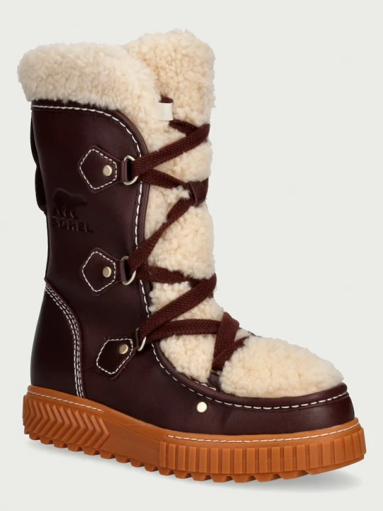 Zdjęcie produktu Sorel ONA AVE ALPINE TALL WP śniegowce damskie skórzane bordowy