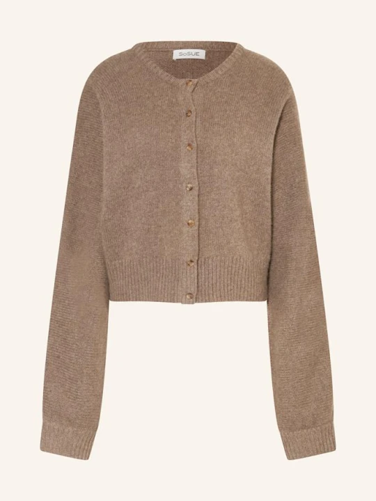 Zdjęcie produktu Sosue Kardigan Z Kaszmiru beige BRĄZOWY
